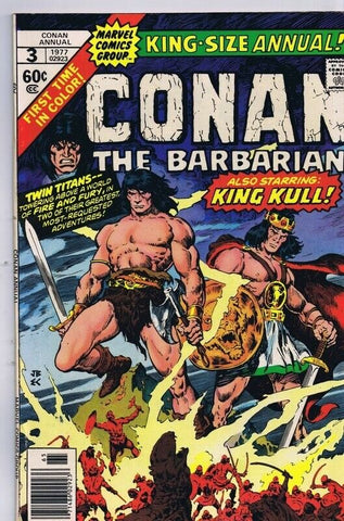 Conan the Barbarian Annual #3 ORIGINAL Vintage 1977 Marvel Comics 