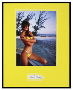 Paulina Porizkova Signed Framed 16x20 Bikini Photo Display JSA