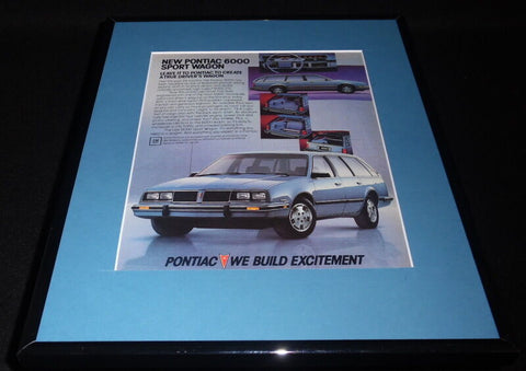 1984 Pontiac 6000 Sport Wagon 11x14 Framed ORIGINAL Vintage Advertisement B