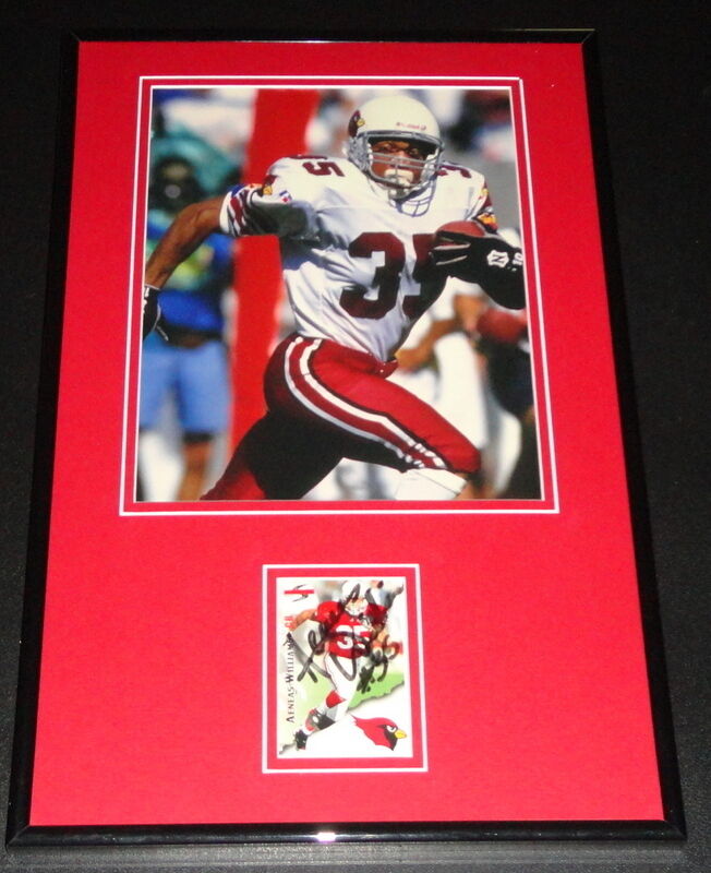 Aeneas Williams Signed Framed 11x17 Photo Display Cardinals