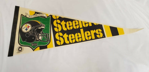 ORIGINAL Vintage 1990s Wincraft Pittsburgh Steelers Full Size Pennant