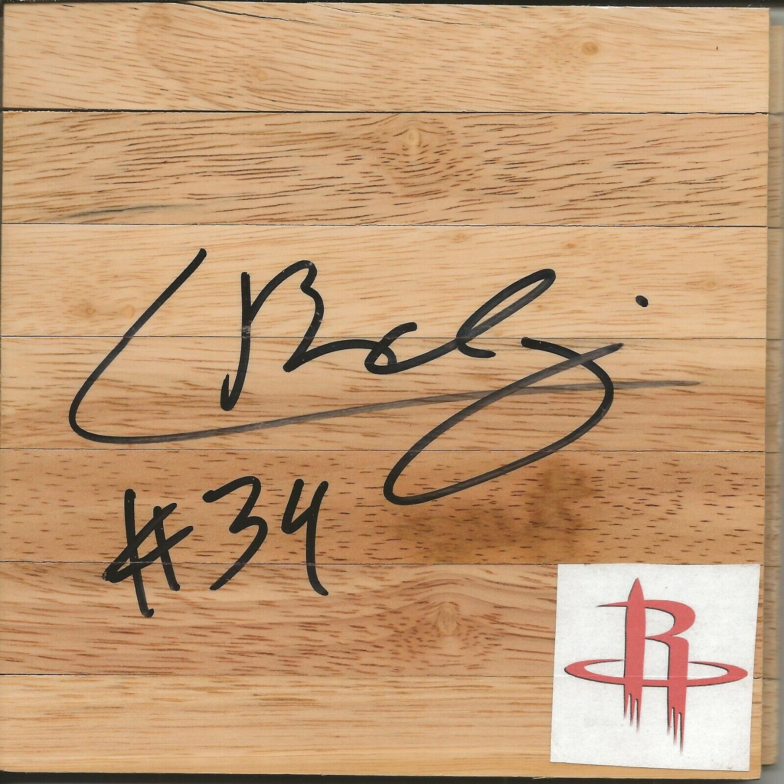 Chase Budinger Signed 6x6 Floorboard Arizona Rockets