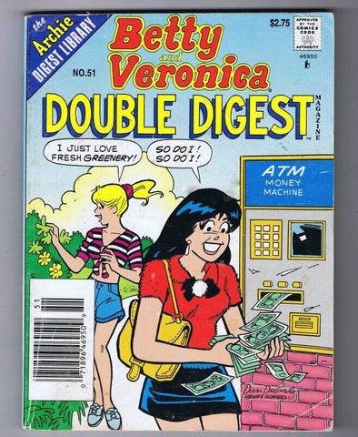 Betty and Veronica Double Digest #51 ORIGINAL Vintage 1995 Archie Comics GGA