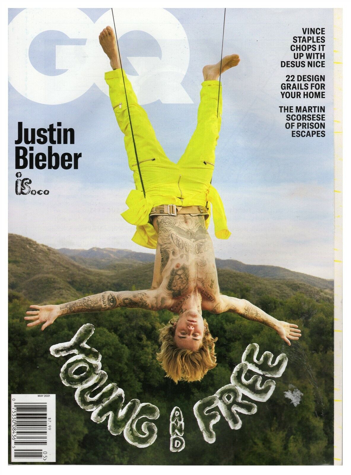 May 2021 GQ Magazine Newsstand Justin Bieber