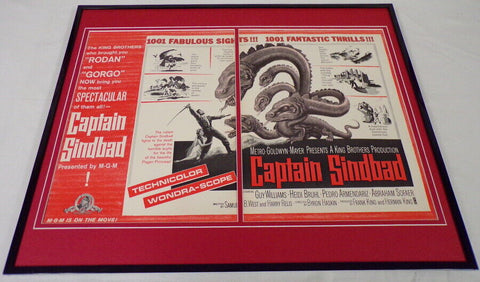 1963 Captain Sindbad 16x20 Framed ORIGINAL Industry Advertisement Guy Williams