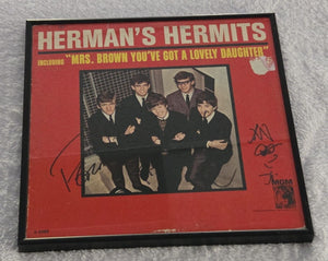 Herman's Hermits Signed Framed Record Album In Person