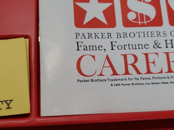 1965 Parker Brothers Careers Board Game