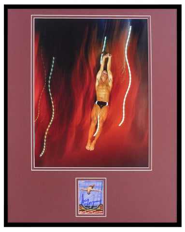 Greg Louganis Signed Framed 16x20 Photo Display 