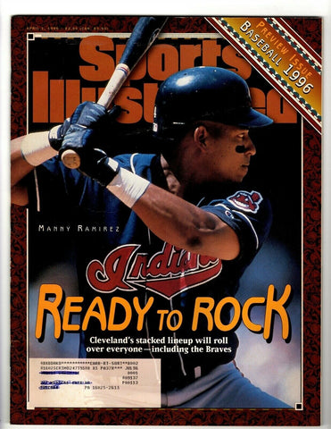 VINTAGE Apr 1 1996 Sports Illustrated Magazine Manny Ramirez Indians