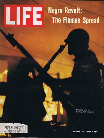 ORIGINAL Vintage Life Magazine August 4 1967 Detroit Revolt