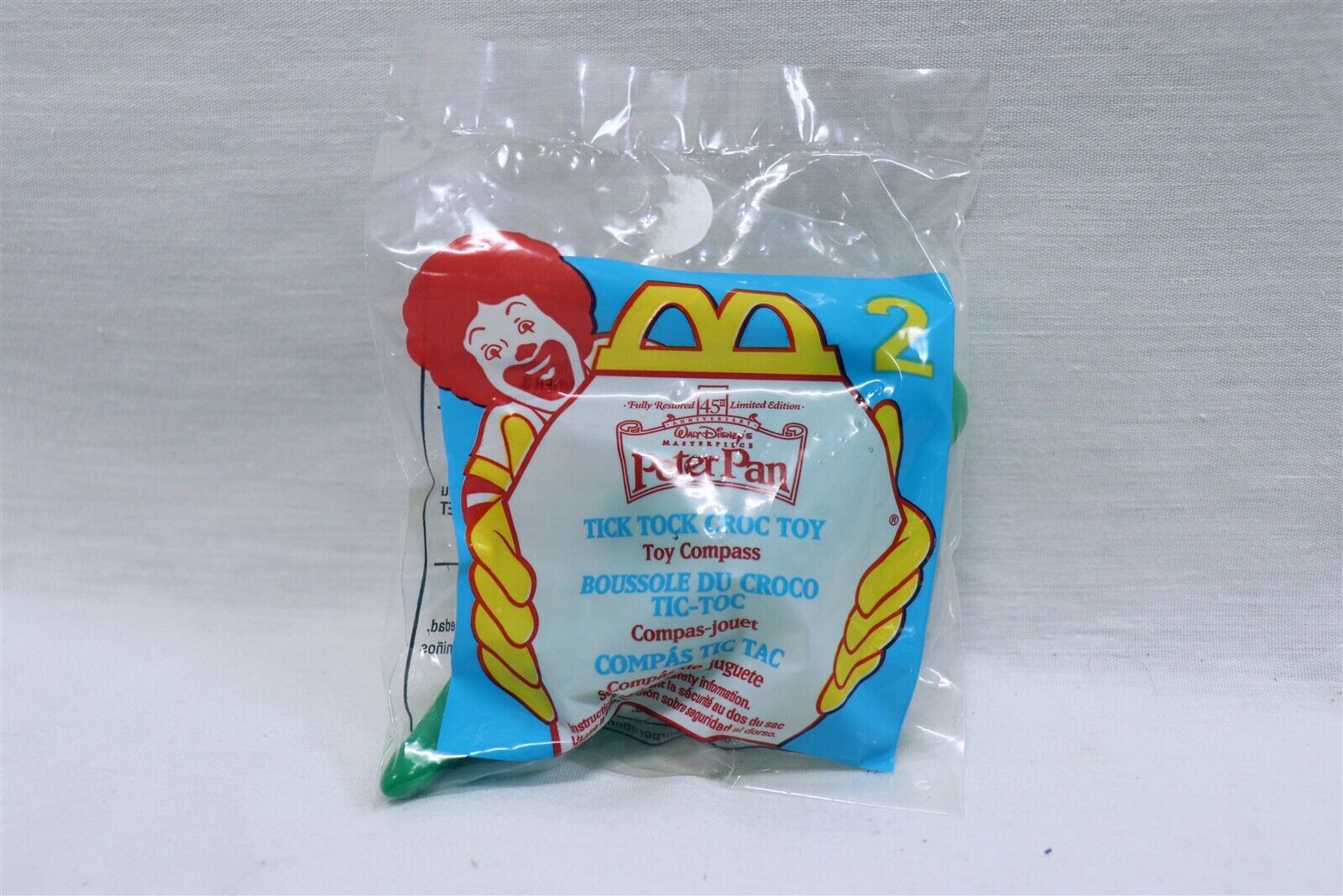 VINTAGE SEALED 1997 McDonald's Peter Pan Tick Tock Croc Figure