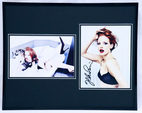 Jessica Chastain Signed Framed 16x20 Lingerie Photo Set AW  