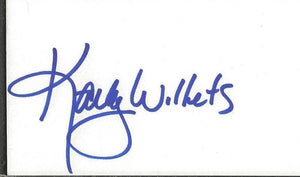 Kathy Willets Signed 3x5 Index Card