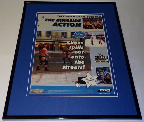 WWF Smackdown 2001 PS2 Framed 11x14 ORIGINAL Advertisement