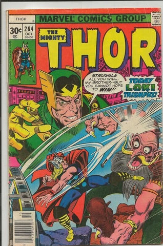 Thor #264 ORIGINAL Vintage 1977 Marvel Comics Loki