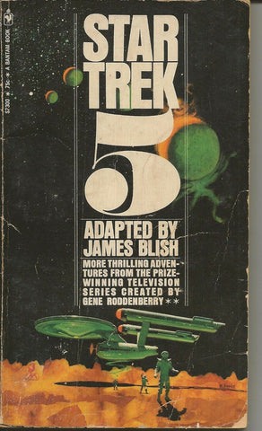 Star Trek 5 4th Print ORIGINAL Vintage 1972 Paperback Book James Blish  