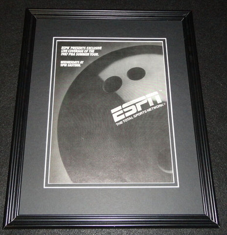 1987 PBA on ESPN 11x14 Framed ORIGINAL Vintage Advertisement