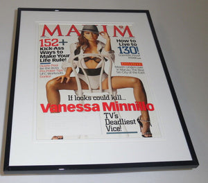 Vanessa Minnillo Framed 11x14 ORIGINAL 2006 Maxim Lingerie Cover Display