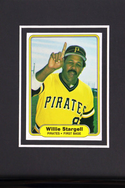 Willie Stargell Framed 11x17 Vintage 1981 Fleer Card +  Photo Set Pirates