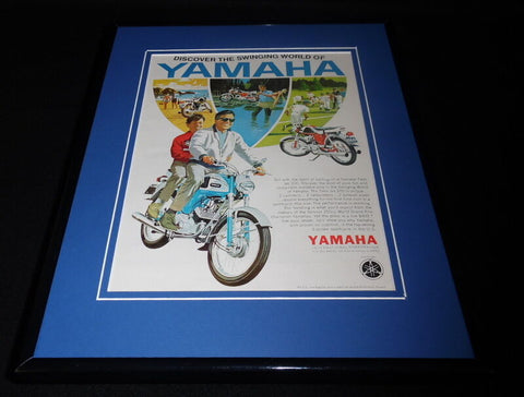 1966 Yamaha Twin Jet 100 11x14 Framed ORIGINAL Vintage Advertisement 