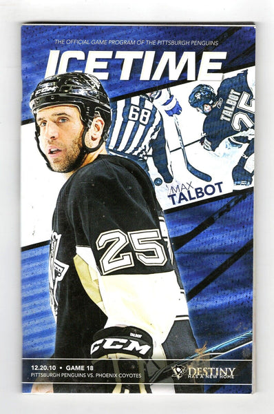 VINTAGE Dec 20 2010 Pittsburgh Penguins Phoenix Program Evgeni Malkin 2 Goals