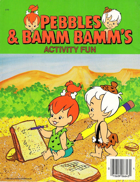 VINTAGE 1983 Flintstones Pebbles & Bamm Bamm Activity Fun Book 22% Completed