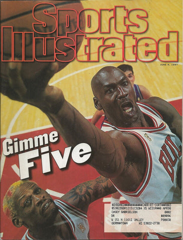 ORIGINAL Vintage June 9 1997 Sports Illustrated Magazine Michael Jordan D Rodman