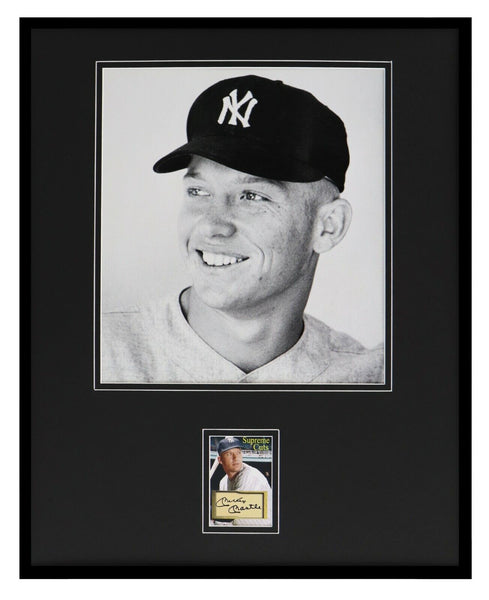 Mickey Mantle Facsimile Signed Framed 16x20 NY Yankees Photo Display