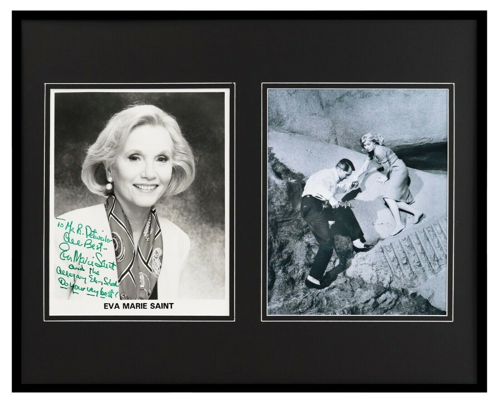 Eva Marie Saint Signed Framed 16x20 Photo Set Inscribed to Class North by NW