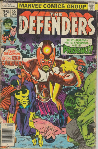 Defenders #55 ORIGINAL Vintage 1978 Marvel Comics Origin Red Guardian