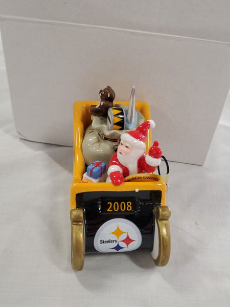 2008 Danbury Mint Pittsburgh Steelers Santa Claus Christmas Ornament w/ box