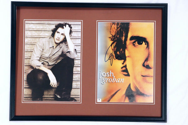 Josh Groban Signed Framed 2004 Concert Program & Photo Display 