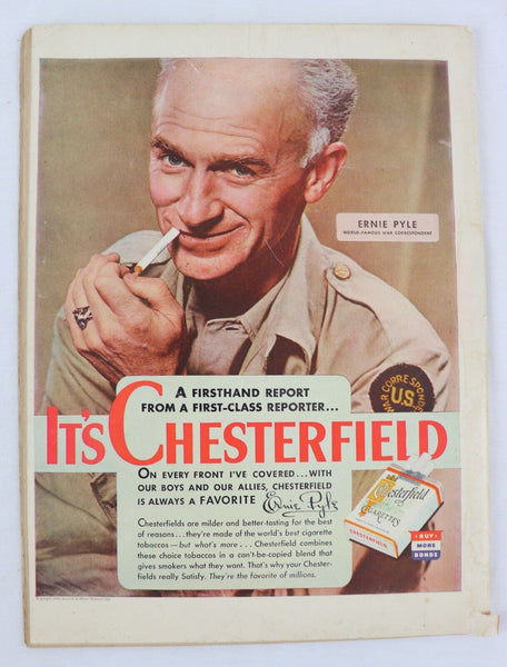 VINTAGE Mar 6 1944 Life Magazine WWII Era Admiral Nimitz / Chesterfield Ad