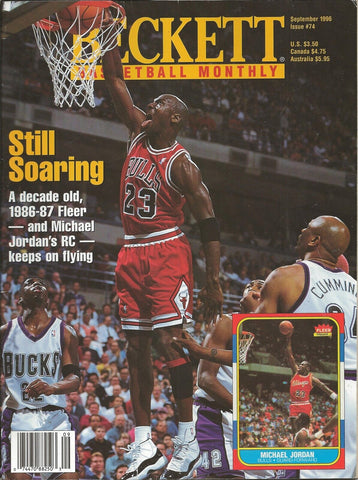 ORIGINAL Vintage Sep 1996 Beckett Basketball Magazine Michael Jordan 