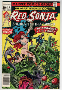 Red Sonja #4 VINTAGE 1977 Marvel Comics GGA