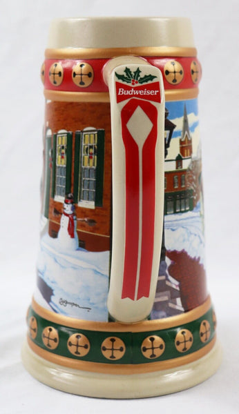 VINTAGE 1993 Budweiser Beer Clydesdale Ceramic Holiday Stein