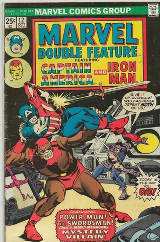 Marvel Double Feature #12 ORIGINAL Vintage 1975 Marvel Comics Capt America 