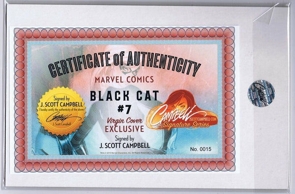 J Scott Campbell SIGNED Black Cat #7 Virgin 2020 Marvel JSC SEALED Variant