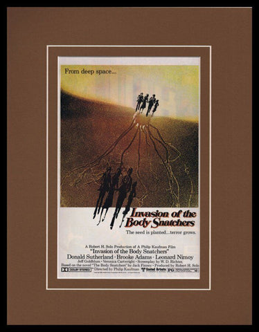 Invasion of the Body Snatchers 1978 Framed 11x14 ORIGINAL Vintage Advertisement 