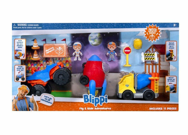 NEW 2020 Blippi Fly & Ride Adventure Figure Set 11 pieces Walmart Exclusive