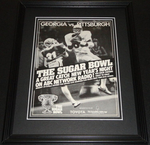 1982 Sugar Bowl on ABC Georgia vs Pitt 11x14 Framed ORIGINAL Advertisement 