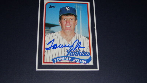 Tommy John Signed Framed 11x17 Photo Display Yankees