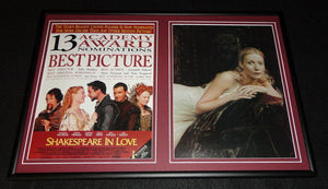 Shakespeare in Love 1999 Framed ORIGINAL Advertising Display Gwyneth Paltrow