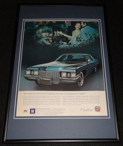 1972 Cadillac Framed 12x18 ORIGINAL Advertisement 