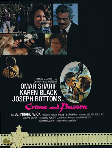 Crime and Passion 1976 ORIGINAL Vintage 9x12 Industry Ad Omar Sharif Karen Black