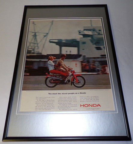 1964 Honda Super Sports Cycle Framed 11x17 ORIGINAL Vintage Advertising Poster