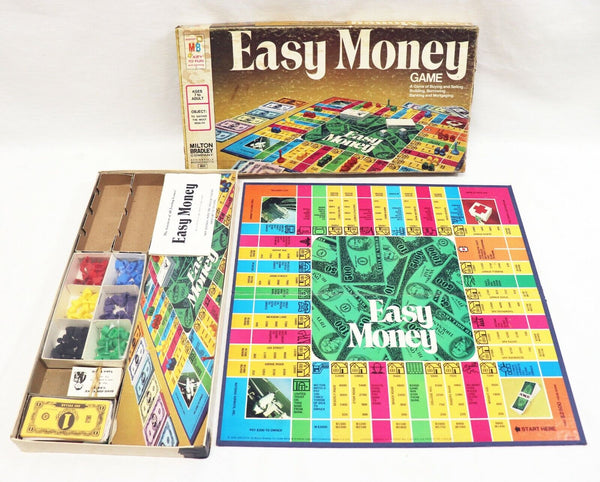 VINTAGE COMPLETE 1974 Milton Bradley Easy Money Board Game