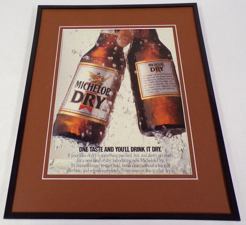 1988 Michelob Dry Beer 11x14 Framed ORIGINAL Vintage Advertisement