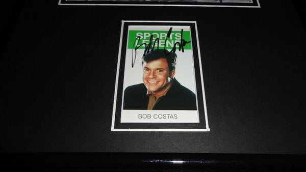 Bob Costas Signed Framed 11x17 Photo Display JSA w/ Larry Bird