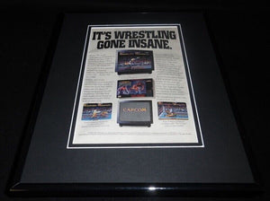 Saturday Night Slam Masters 1994 SNES 11x14 Framed ORIGINAL Advertisement